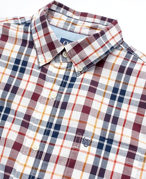 Chaps Men's Button Down Shirt - Long Sleeve Collared Shirt for Men: Wrinkle-Resistant, Sustainable (S-XXL)