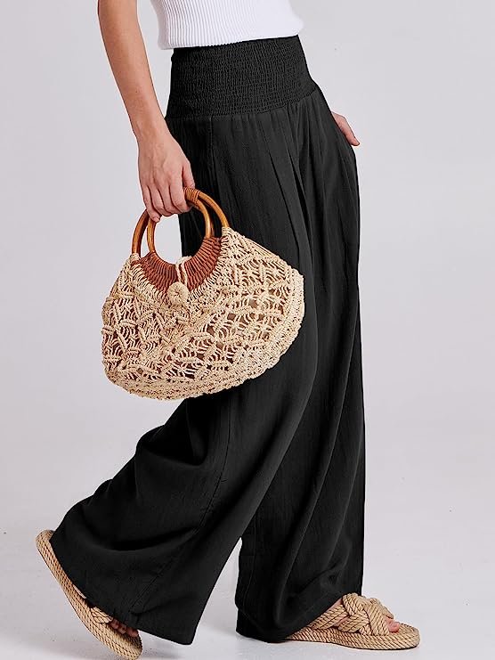 Women Linen Palazzo Pants