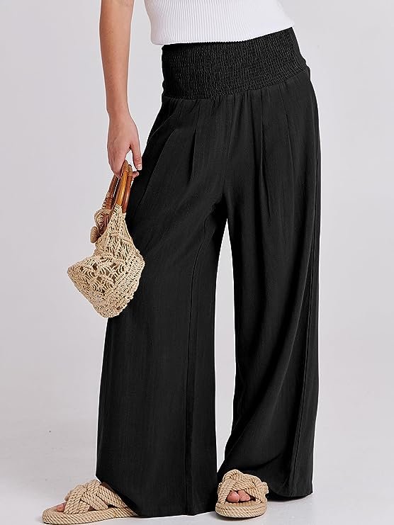 Women Linen Palazzo Pants