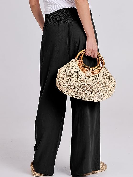 Women Linen Palazzo Pants